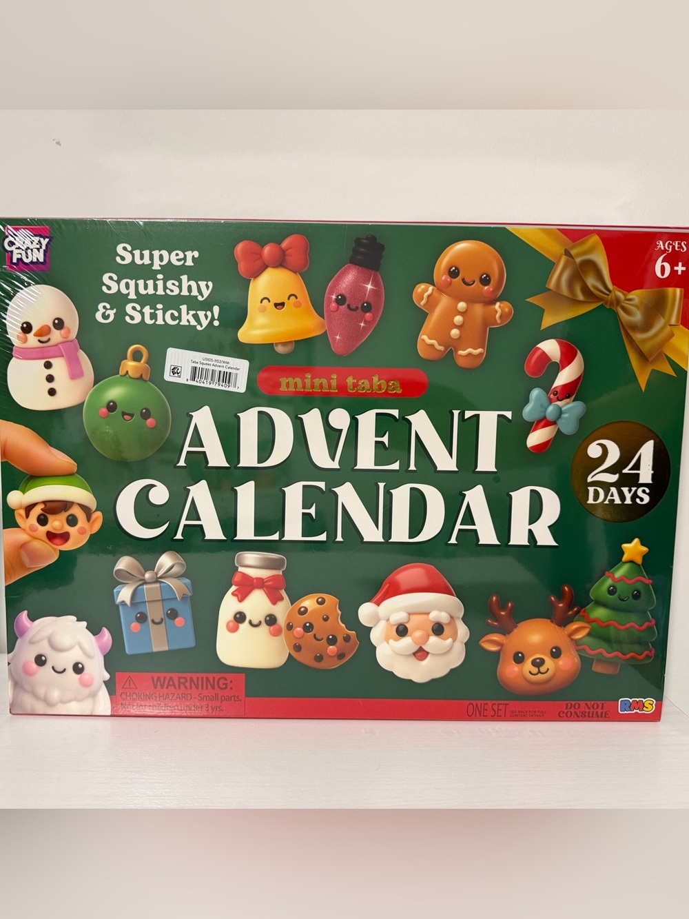 NEW 2026 RMS Crazy Fun Super Squishy & Sticky Mini Taba Advent Calendar
